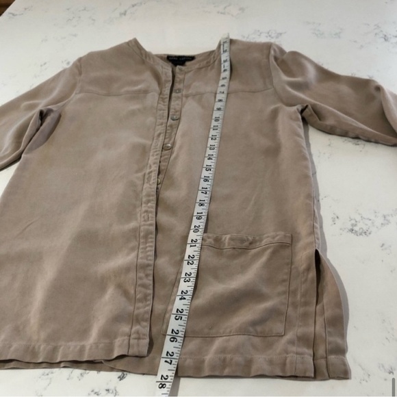 ANNE CARSON cardigan/jacket/shacket button front silk - Picture 13 of 16